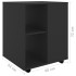 Armario con ruedas madera contrachapada negro 60x53x72