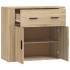 Aparador madera contrachapada color roble Sonoma 80x33x70