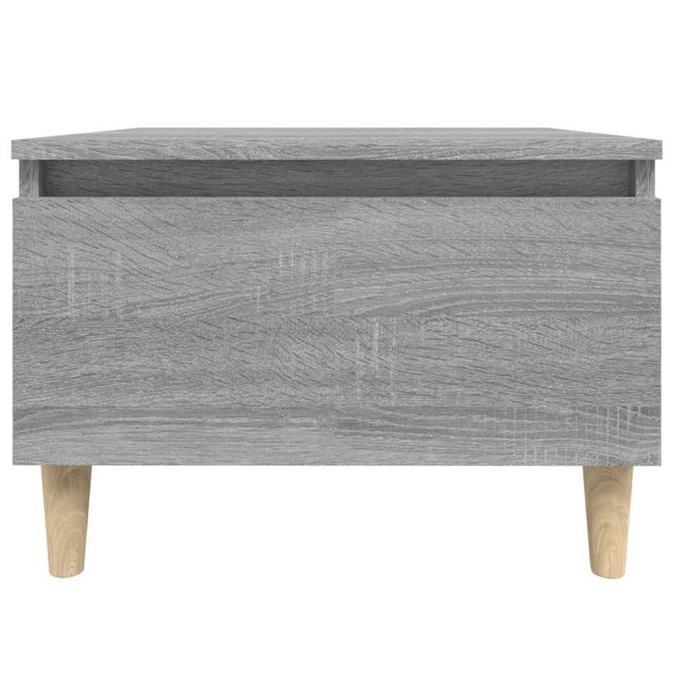 Mesas auxiliares 2 uds contrachapada gris Sonoma 50x46x35