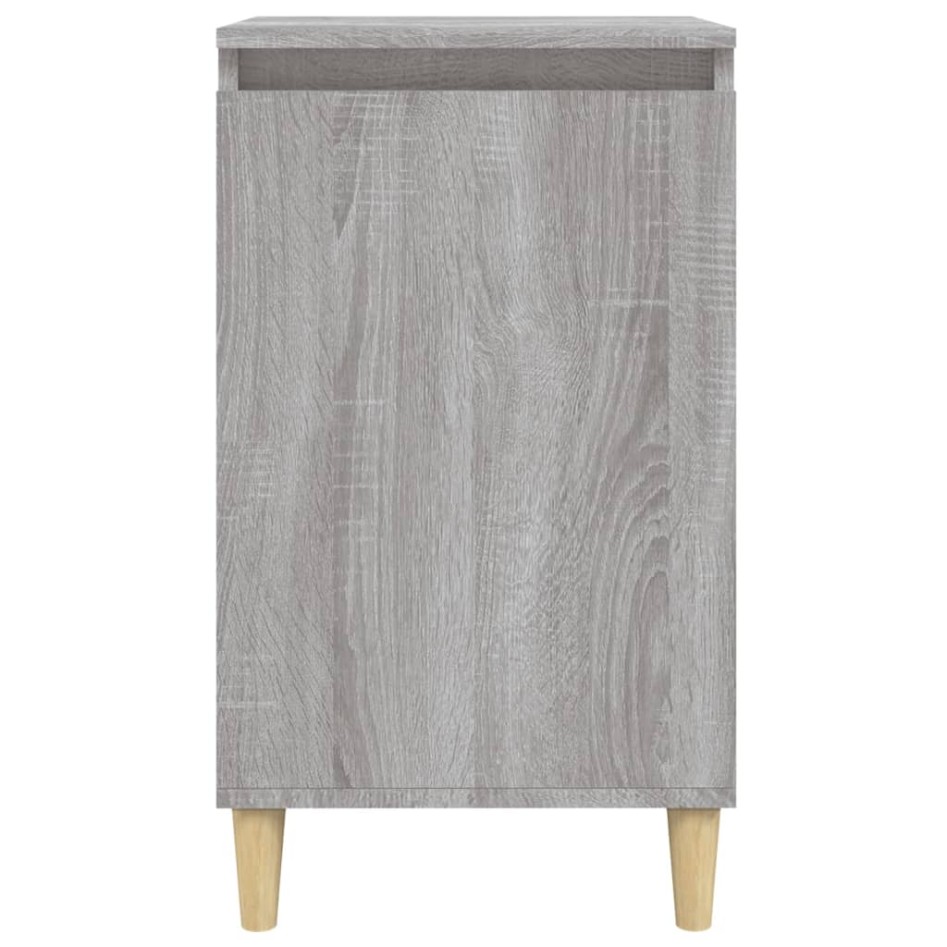 Mesitas de noche 2 uds madera contrachapada gris 40x35x70