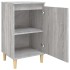 Mesitas de noche 2 uds madera contrachapada gris 40x35x70