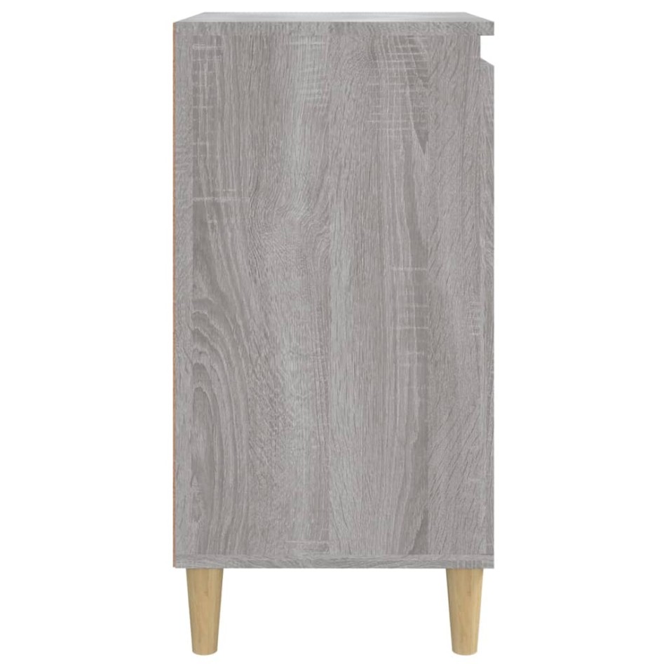 Mesitas de noche 2 uds madera contrachapada gris 40x35x70