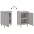 Mesitas de noche 2 uds madera contrachapada gris 40x35x70