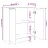 Aparador de madera contrachapada roble Sonoma 60x30x70