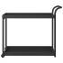 Carrito de bar ratán sintético negro 100x45x83