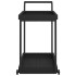 Carrito de bar ratán sintético negro 100x45x83