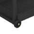 Carrito de bar ratán sintético negro 100x45x83