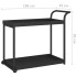 Carrito de bar ratán sintético negro 100x45x83