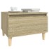 Mesas auxiliares 2 uds madera roble Sonoma 50x46x35