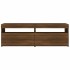 Mueble de TV con luces LED marrón roble 120x35x40