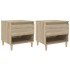 Mesitas de noche 2 uds contrachapada roble Sonoma 50x46x50
