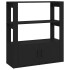 Aparador de madera contrachapada negro 80x30x90