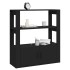 Aparador de madera contrachapada negro 80x30x90