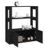 Aparador de madera contrachapada negro 80x30x90