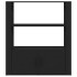 Aparador de madera contrachapada negro 80x30x90
