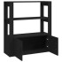 Aparador de madera contrachapada negro 80x30x90