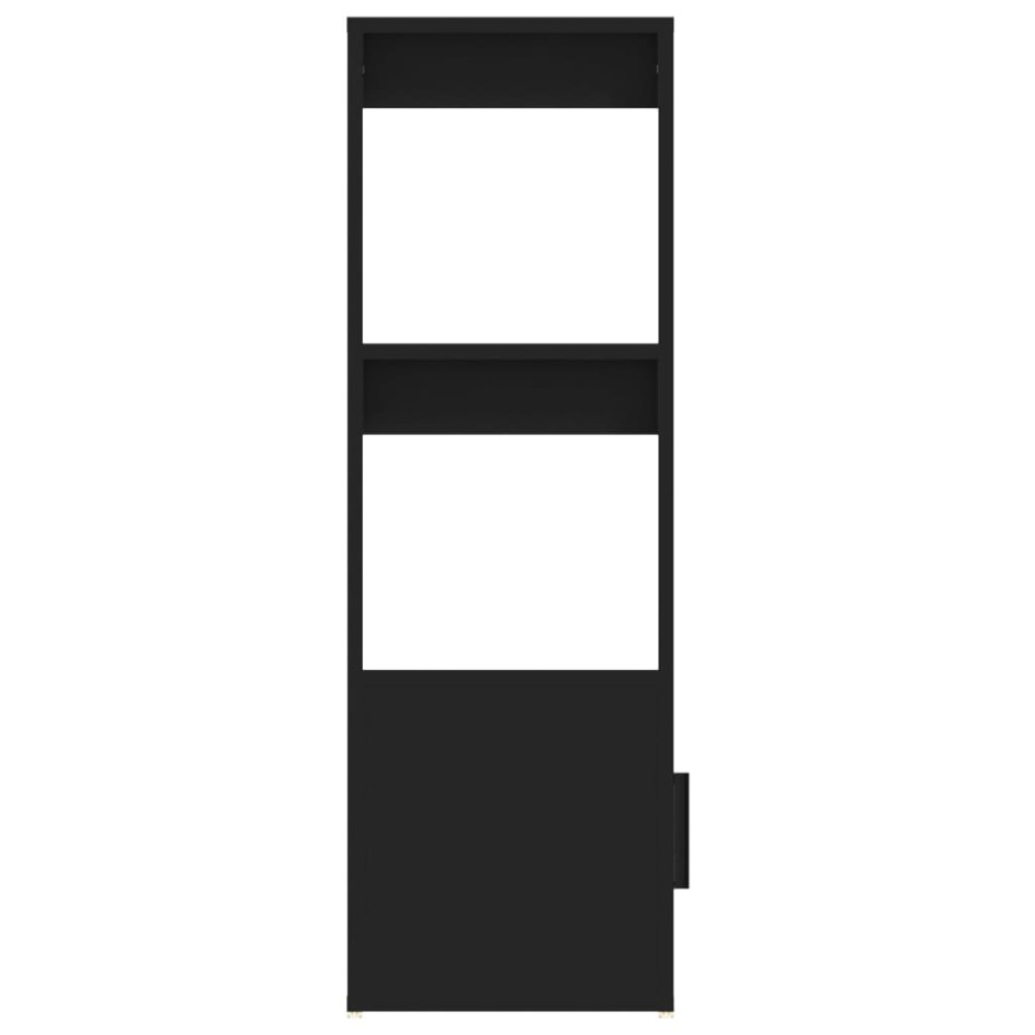 Aparador de madera contrachapada negro 80x30x90