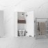Armario de baño de pared blanco brillo 32x20x67