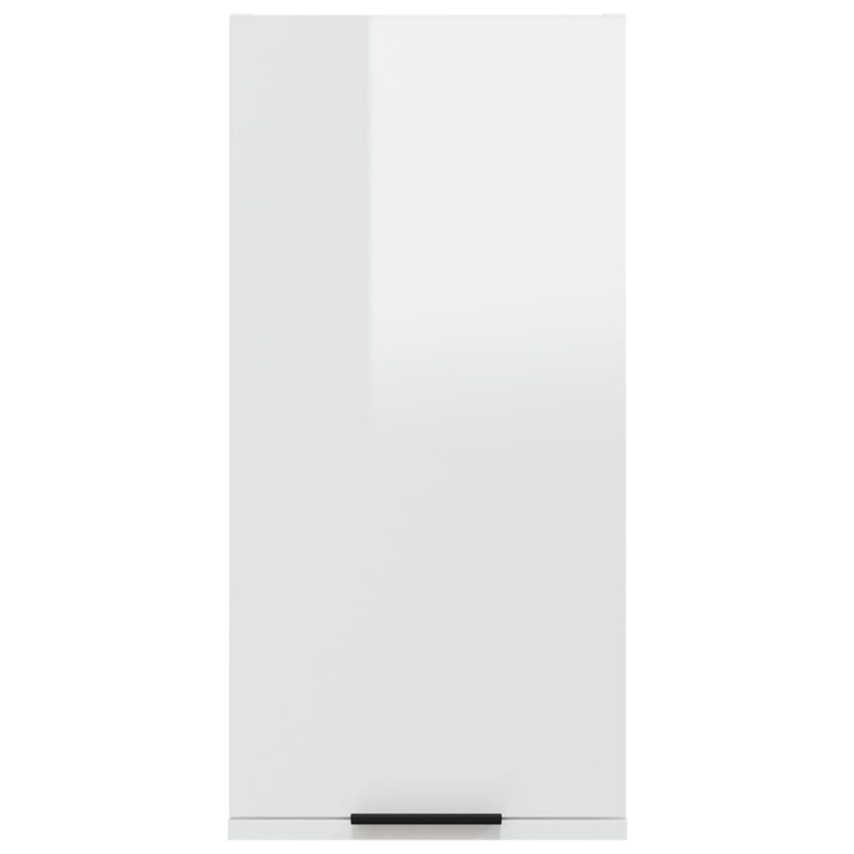 Armario de baño de pared blanco brillo 32x20x67
