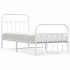 Estructura cama sin colchón con estribo metal blanco 90x190