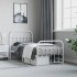 Estructura cama sin colchón con estribo metal blanco 90x190