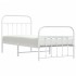 Estructura cama sin colchón con estribo metal blanco 90x190