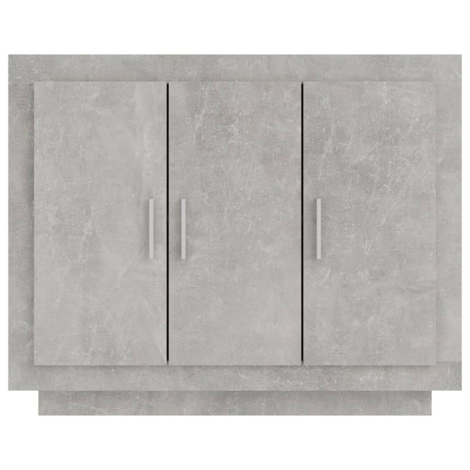 Aparador de madera contrachapada gris hormigón 92x35x75