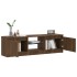 Mueble de TV con luces LED marrón roble 120x30x35,5