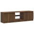 Mueble de TV con luces LED marrón roble 120x30x35,5