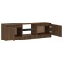 Mueble de TV con luces LED marrón roble 120x30x35,5
