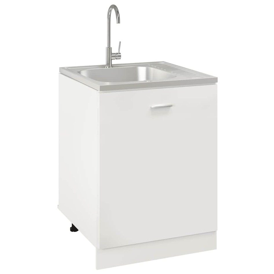 Fregadero de cocina con escurridor acero inox 600x600x155