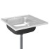 Fregadero de cocina con escurridor acero inox 600x600x155
