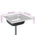 Fregadero de cocina con escurridor acero inox 600x600x155