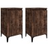 Mesitas noche 2 uds madera contrachapada roble humo 40x35x70