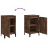 Mesitas noche 2 uds madera contrachapada roble humo 40x35x70