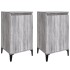 Mesitas de noche 2 uds madera contrachapada gris 40x35x70