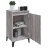 Mesitas de noche 2 uds madera contrachapada gris 40x35x70