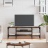 Mueble TV madera ingeniería y hierro roble ahumado 121x35x45