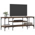 Mueble TV madera ingeniería y hierro roble ahumado 121x35x45