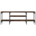 Mueble TV madera ingeniería y hierro roble ahumado 121x35x45