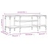 Mueble TV madera ingeniería y hierro roble ahumado 121x35x45