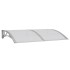 Marquesina de puerta policarbonato gris 150x100