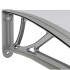 Marquesina de puerta policarbonato gris 150x100