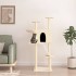 Rascador para gatos con postes de sisal color crema 143