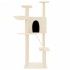 Rascador para gatos con postes de sisal color crema 143