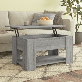 Mesa de centro madera de ingeniería gris Sonoma 79x49x41
