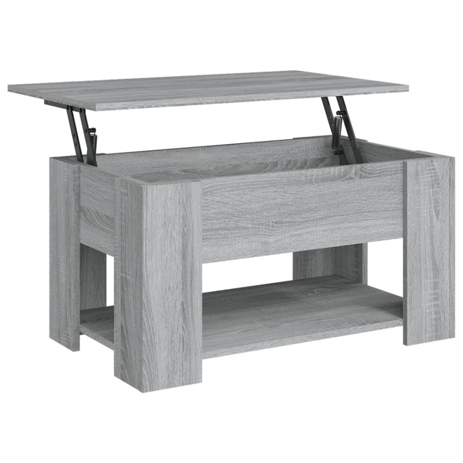 Mesa de centro madera de ingeniería gris Sonoma 79x49x41