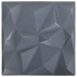 Paneles de pared 3D 24 unidades gris diamante 6 m² 50x50