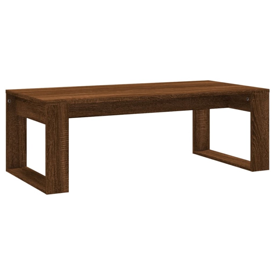 Mesa de centro madera de ingeniería roble marrón 102x50x35