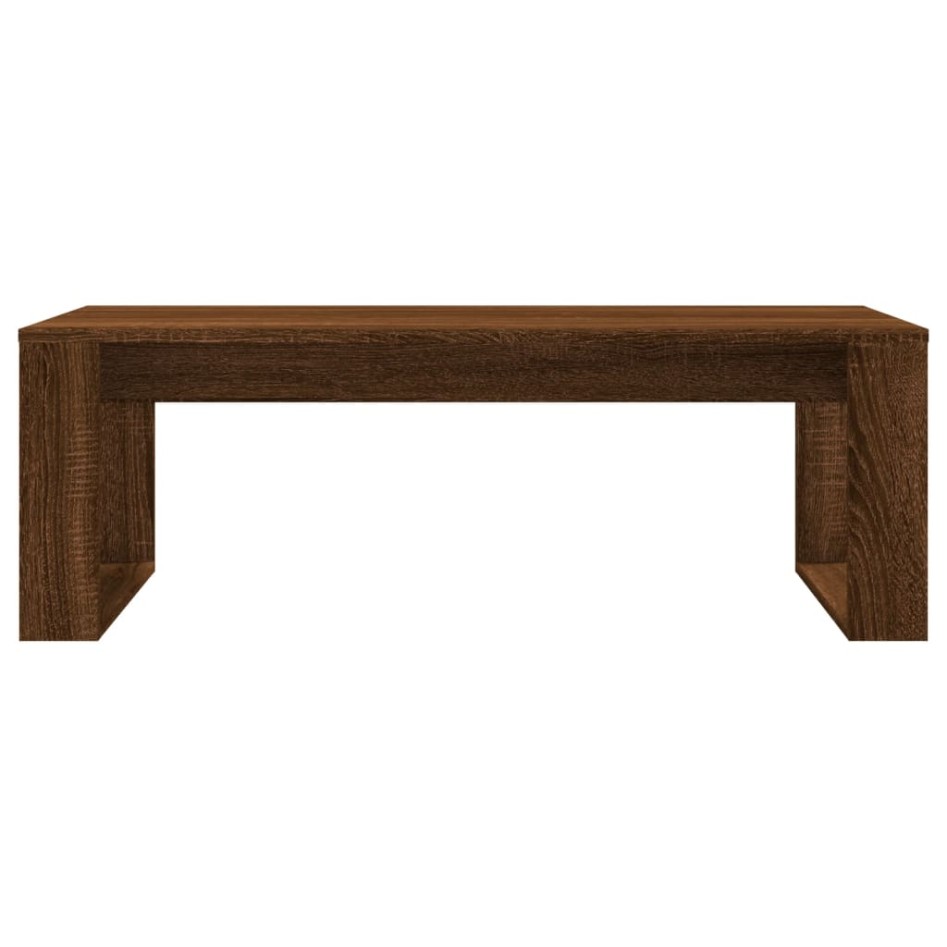 Mesa de centro madera de ingeniería roble marrón 102x50x35